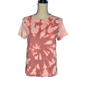 Wild Fable Pink Tye Dye Short Sleeve Crew Neck T-Shirt Women's Size Small S